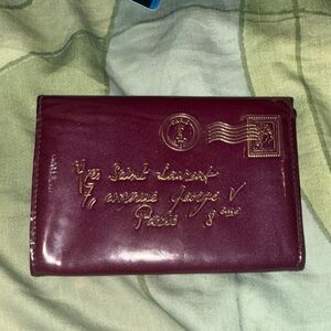 Yves Saint Laurent Deep Red Leather Wallet